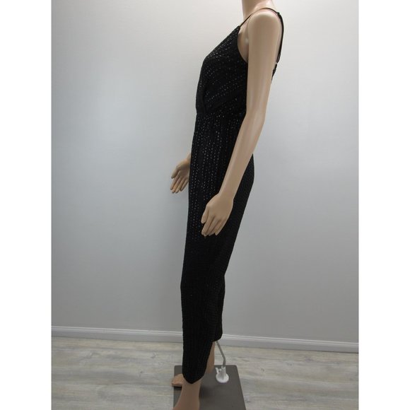 EXPRESS BLACK  SKINNY LEG SEQUINED JUMPSUIT - Picture 3 of 6